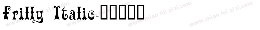 Frilly Italic字体转换